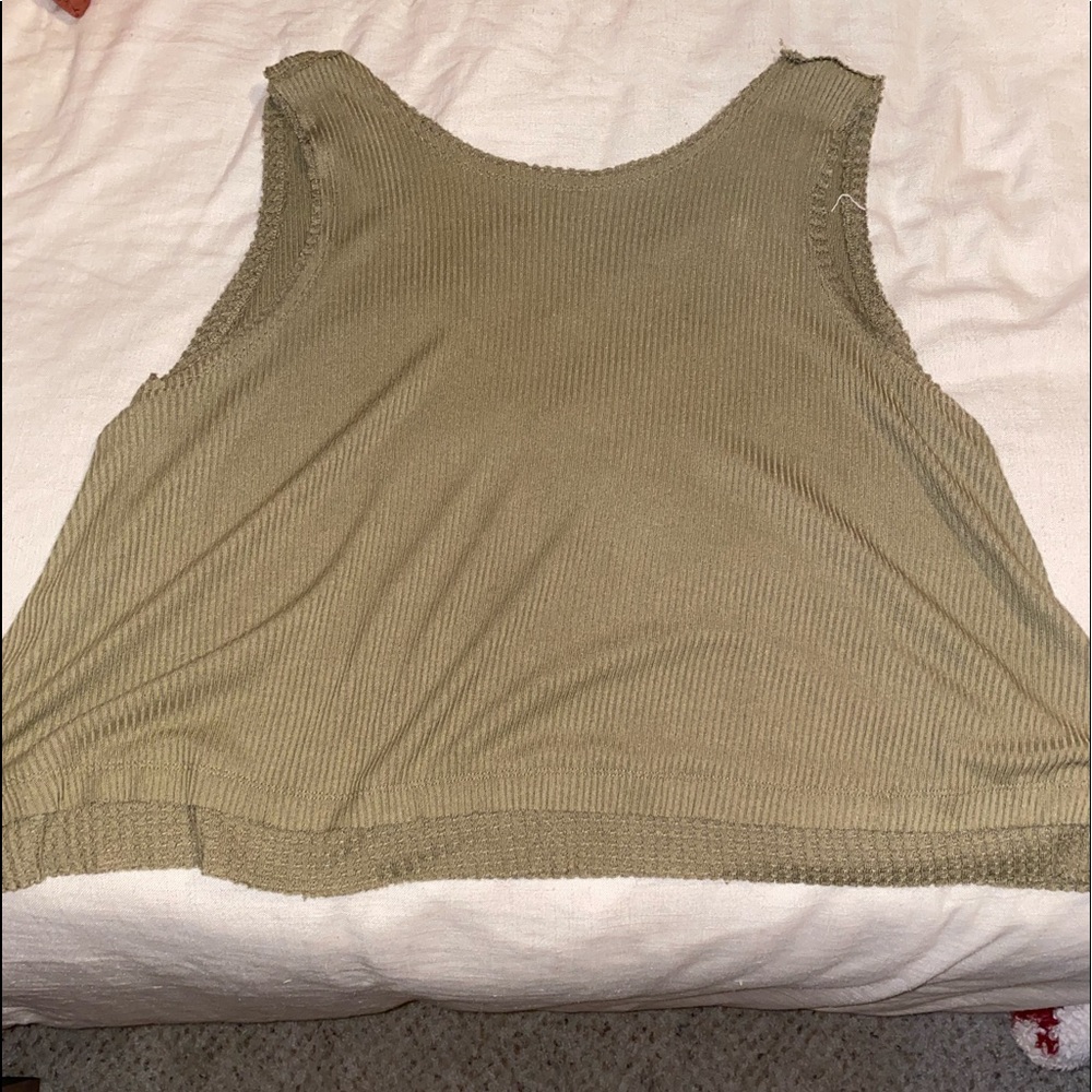 Free people army green tank top